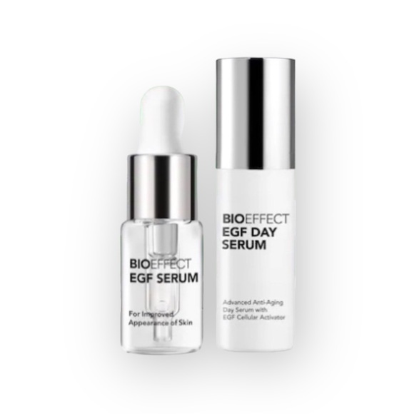 bioEFFECT ☀︎︎ EGF Serum + Daytime Serum ☀︎︎ Luxury Travel Set ☀︎ in Makeup Bag - Picture 2 of 16